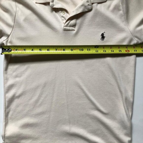 Ralph Lauren Sport, Size Large, Slim fit, short sleeve, polo shirt, Color: Cream - Picture 5 of 6